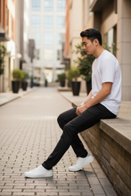 Mens Moto Skinny in Black